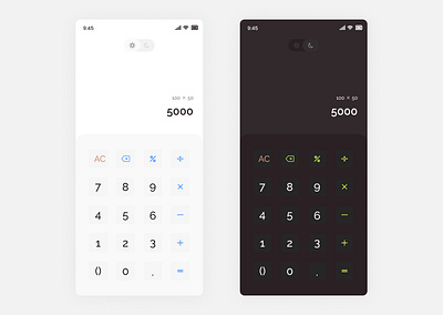 Daily UI - Calulator app design calculator dailyui design illustration minimal mobile ui ui design uiux ux ux design