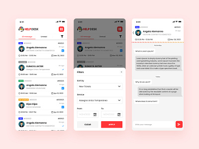 Ticket Management App | Conversation Feature chat app ui chat ui ux conversation pixidiamond task management ticket app ticket management