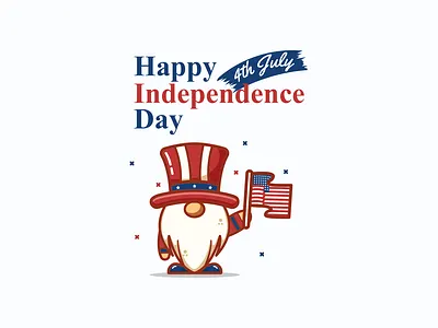 4th Independence day american cartoon cute design graphic design illustration independence mascot
