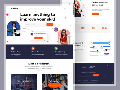 Education Platform Landing Page course cpdesign creativepeoples e learning e learning course e school education landing page learning platform online class online course online educations online learning trending university web web design