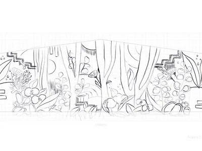Mural sketch #2 illustration mural procreate