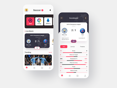 Soccer : mobile app android app app app screen design banking e commerce app interface ios app mobile mobile app mobile app design mobile apps mobile ui mobileapp mobileappdesign mobileui soccer sports app ui design ux ui design uxui