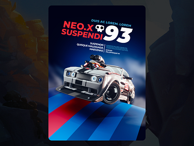 Racing Sport Game Car 3d benz blender bmw branding c4d car cute eevee illustration mazda sport