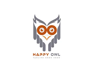 Happy Owl branding design graphic design illustration logo vector
