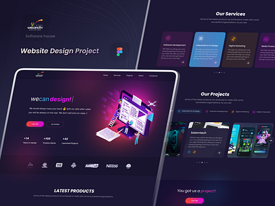 Software House & Media Production (Website UI Design) adobe xd app app design branding cool design logo ui ux vector