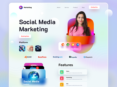 Social Media Marketing branding graphic design ui