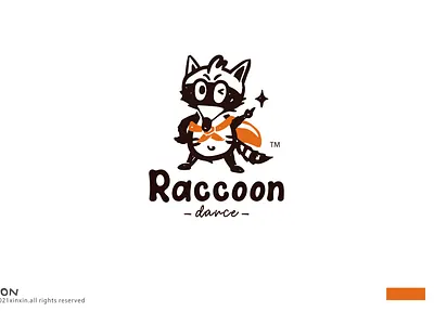 cartoon logo raccoon branding design icon illustration ip logo vector 动物 卡通