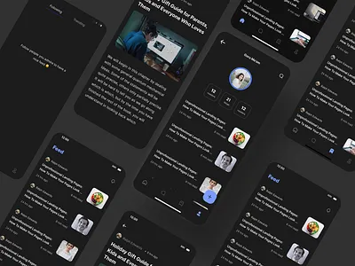 Blog App Darkmode Design animation app blog darkmode design ui