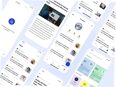 Blog App Design app blog design flat ui
