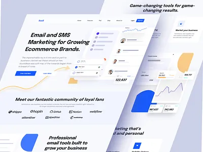 SaaS - Email Marketing Landing page b2b b2c email marketing landingpage mail template newsletter saas web design