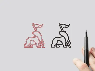 bear bear branding design graphic design independent logo logos motion graphics vector