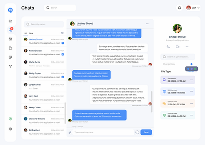 CRM Chats design ui user interface ux website