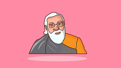 Narendra modi flat vector adobe illustration art work cartoon character character design flat style flat vector graphic design icon illustration illustration logo vector vector illustration
