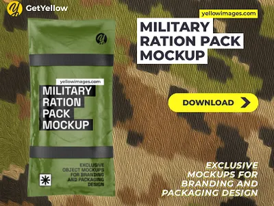 Military Ration Pack Mockup yellowroma