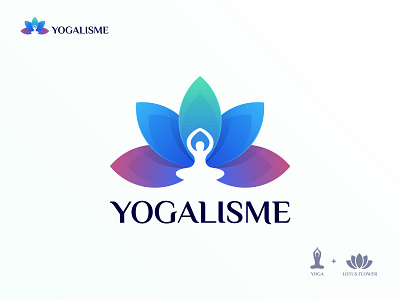 YOGALISME brand identity branding gradient logo icon logo logo design logo inspirations lotus ui ux vector yoga