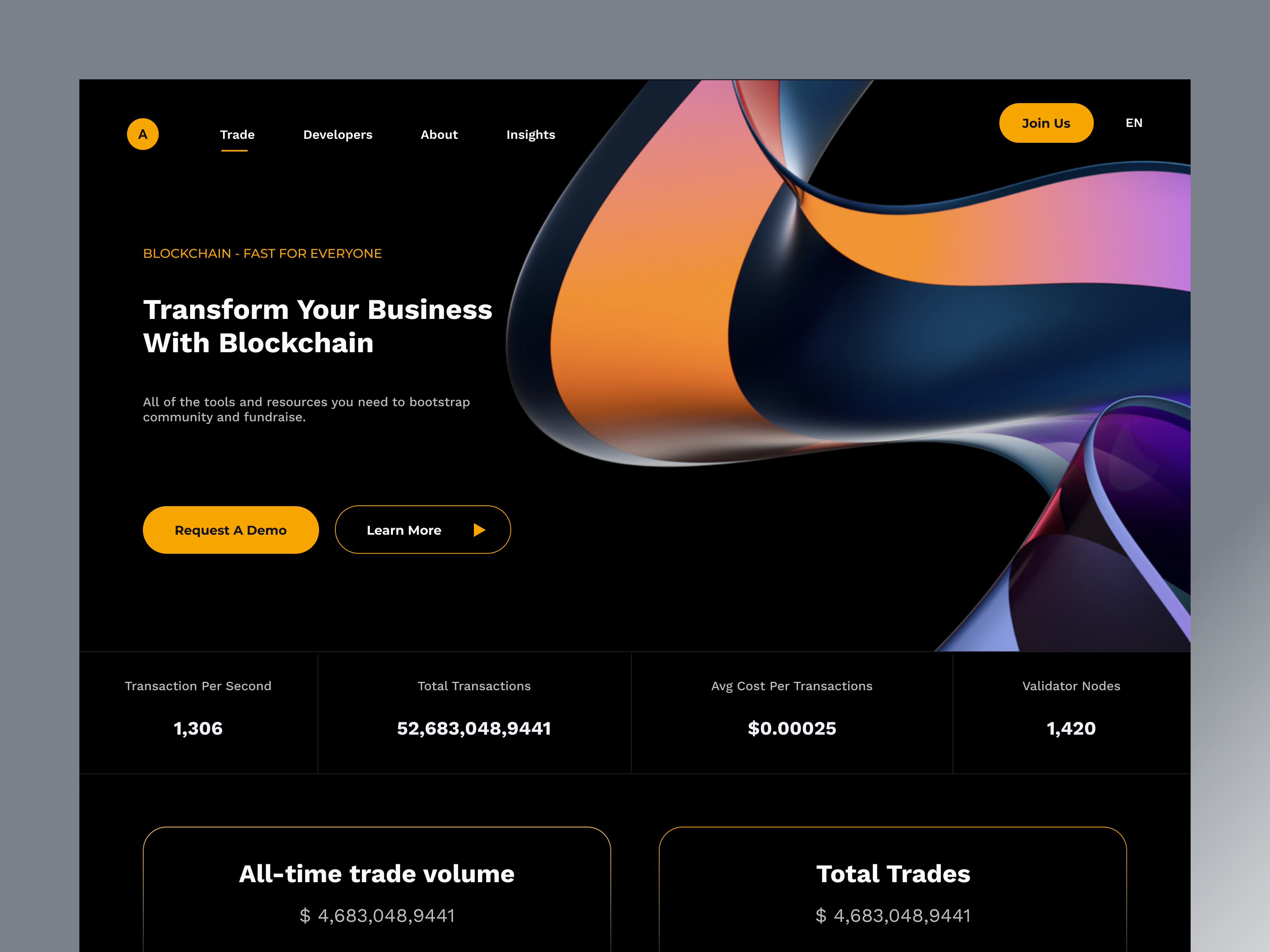 Example of Web Design Crypto   Blockchain