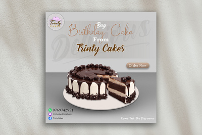 Trinty Cakes Social Media Post 01 artwork brand identity branding design graphic design social media post social media post design social media poster typography web post web poster