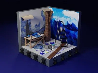 Renovation 3d 3dmodel art blender3d branding design illustration