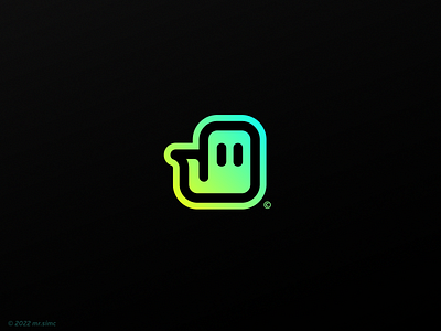 Ghost #03 | Logo Design bright contrast dark ghost gradients green holographic icon logo design mark sticker