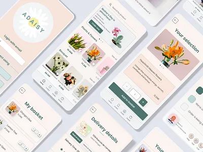 Trendy Florist App app ui ux ux design