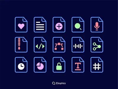 Files Icon Set branding design icons iconsset ui vector