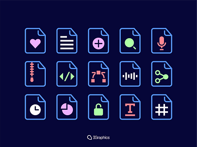 Files Icon Set branding design icons iconsset ui vector