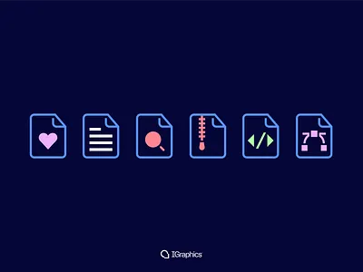 Files Icon Set branding design icons iconsset ui vector