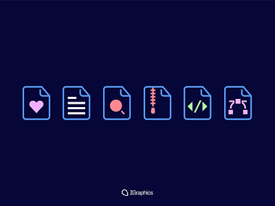 Files Icon Set branding design icons iconsset ui vector
