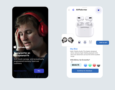 Apple product page app apple ios products ui uiux