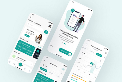 Job Finder App UI Kit figma job job finder app job finder mobile app mobile mobile app mobile design ui design uiux ux