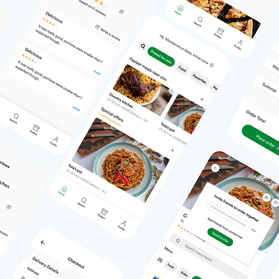 GrubExpress Application Design delicious design food green jollof ordering ui