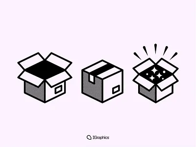 Box Icon branding icons iconsset ui vector
