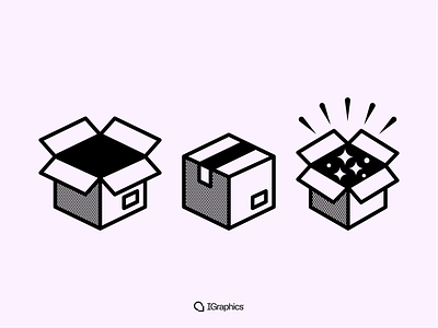 Box Icon branding icons iconsset ui vector