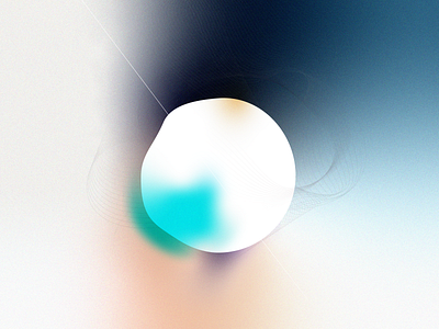 mono abstract blend circle contrast dream fuzzy geometric gradient illustration line noise orb poster shapes soft space