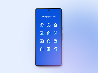 Mortgage icons app branding design graphic design icon illustration logo mortgage motion graphics ui uiux ux