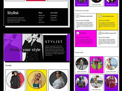 Stylist website fashion neo brutalism online shop shop ui web website