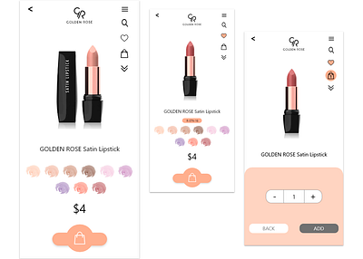 #DailyUI #012 E-commerce shop app brand cosmetics design eshop makeup shop ui