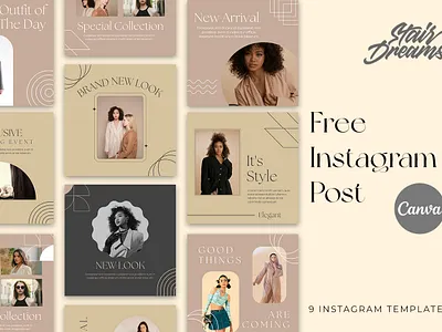 Free Canva Template Instagram Post Fashion banner banner ads banner design canva clean clean design collection design fashion instagram instagram post intagram minimal minimalist set simple design socialmedia template