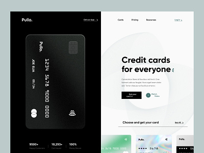 Pullo. Banking Website bank banking services banking website clean credit card design header landing page ui ux web website