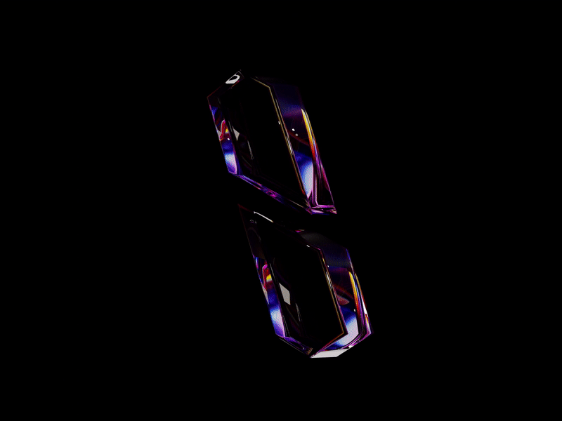 Glass 3d abstract animation glass gradient illustration