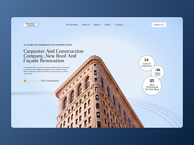 New concept design of today For construction company 3d adobe animation branding design figma graphic design hero secetion illustration landing page logo motion graphics ui ux web webdesign website