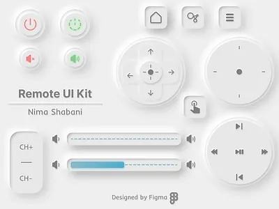 Google TV Remote UI Kit design graphic design mobile app product product design remote control ui ux
