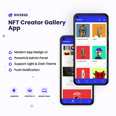 NFT Creator Gallery App android crypto nft nft art nft artist nft collector ui