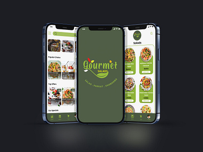 Gourmet Salads app design food ui