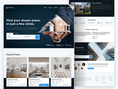 Real Estate Landing Page Design concept real estate ui web design website