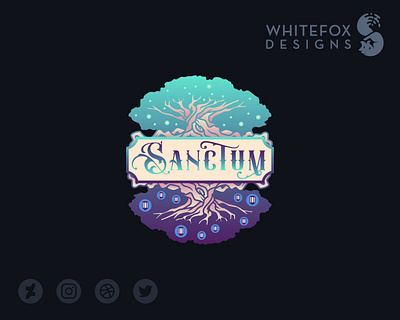 Sanctum branding design fantasy logo nature tree vector