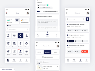 castlemakers ui / ux design (freelancing app) app castlemakers design freelancer freelancer app graphic design job job application job search online project samad sepehri ui uiux ux uxui