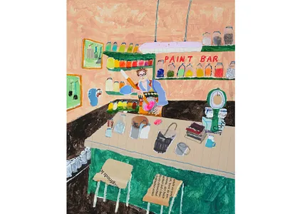 Colour makes people happy childrendbook collage color design illustration mixed media painting paper collage paperart shop