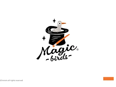 cartoon logo magic birds branding design icon illustration ip logo vector 动物 卡通
