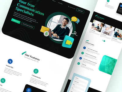 Telecommunication service provider landing page| Real Mehedi agency case study company contact form corporate design homepage landing landing page marketing our service service telecommunication telephone company ui ui trend ux web page webdesign website